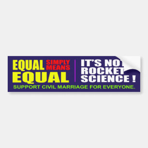 Gelijkheid voor alle bumperdrager bumpersticker
