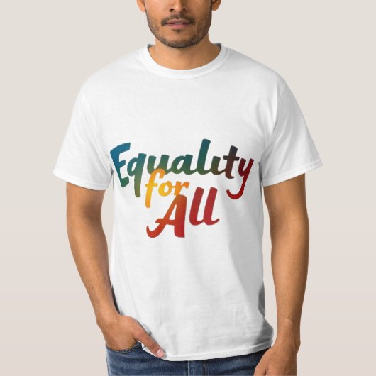Gelijkheid voor alle veelkleurige typografisch ont t-shirt (Voorkant)