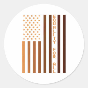 Gelijkheid Voor Iedereen Zwarte Geschiedenis Maand Ronde Sticker