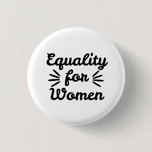 Gelijkheid Voor Vrouwen Vrouwendag Ronde Button 3,2 Cm