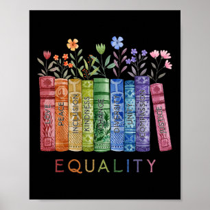 Gelijkheid Vrede Liefde Vriendelijkheid Lees Boek Poster