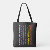 gelijkheid zwarte levens zijn een pride canvas tas (Achterkant)