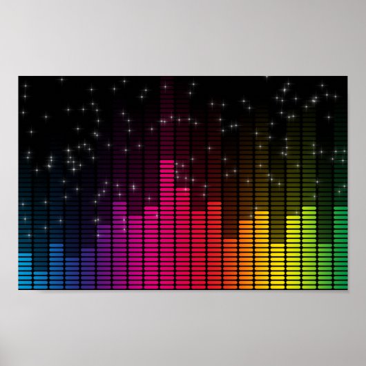 Gelijkmaaker Disco Lichtjes Muziek Volume Poster (Voorkant)