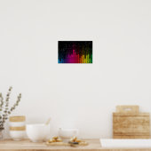 Gelijkmaaker Disco Lichtjes Muziek Volume Poster (Keuken)