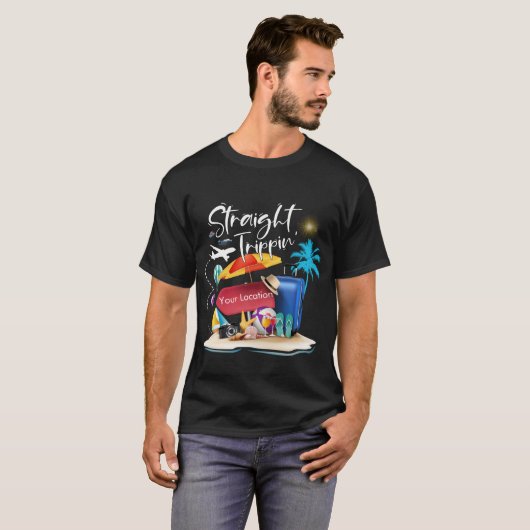 Gelijkstroom Aangepaste rechte afbeelding T-shirt (Voorkant volledig)