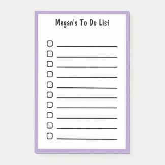 Gelijnd To Do-lijst Paarse Post-Its Post-it® Notes