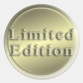 Gelimiteerde oplage. Goud Ronde Sticker