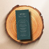 Gelimiteerde spar moderne boog foto elegante bruil menu