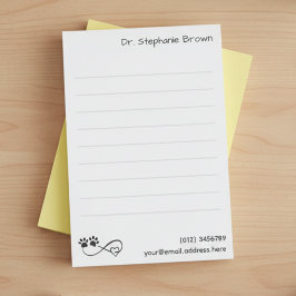 Gelinieerde grote 4"x6" notities voor dierenartsen post-it® notes