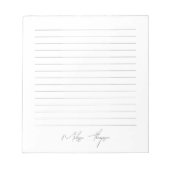 Gelinkte bedrijfsnaam Handtekening Script Kantoor Notitieblok (Voorkant)