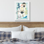 GELLERT GRINDELWALD™ en Barebone-Cartoon Canvas Afdruk (Insitu (Slaapkamer))