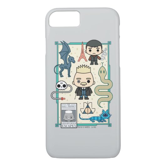 GELLERT GRINDELWALD™ en Barebone-Cartoon Case-Mate iPhone Case (Achterkant)