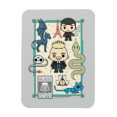 GELLERT GRINDELWALD™ en Barebone-Cartoon Magneet (Verticaal)