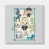 GELLERT GRINDELWALD™ en Barebone-Cartoon Magneet (Voorkant)