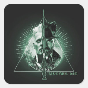 GELLERT GRINDELWALD™ tegenover Dumbledore Vierkante Sticker