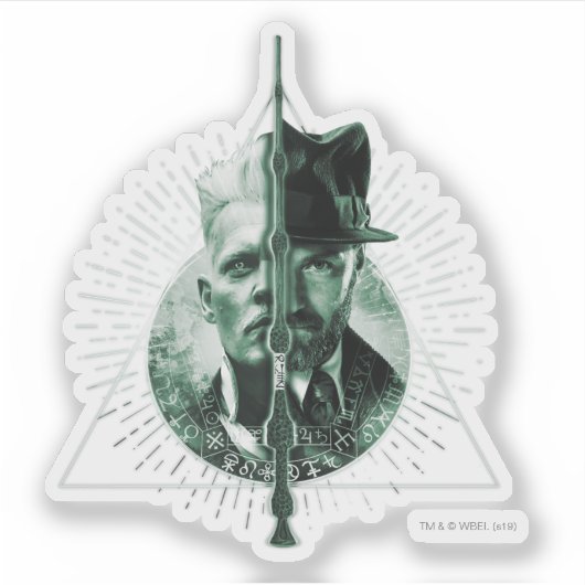 GELLERT GRINDELWALD™ versus Dumbledore Sticker (Voorkant)
