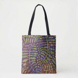 Gelli Print Stencil Abstracte Kunst Draagtas