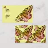 Gelllow Pink Butterfly Visitekaartje (Voorkant / Achterkant)