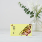 Gelllow Pink Butterfly Visitekaartje (Staand voorkant)