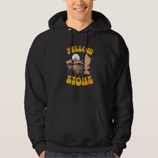 Gellowstone Park Retro Geyser Bison verhit Hoodie