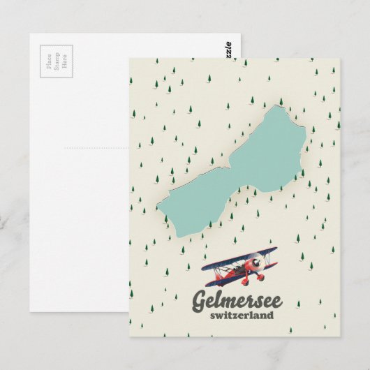 Gelmersee Lake Zwitserland Briefkaart (Voorkant / Achterkant)