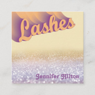 Gelofelijke moderne trendy kleurige zweepslagen na vierkante visitekaartje