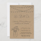 Gelofte Verlenging Party Uitnodiging | Rustiek kra (Voorkant)