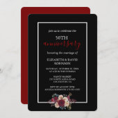 Gelofte vernieuwing bloemen 50ste huwelijksverjaar kaart (Voorkant / Achterkant)