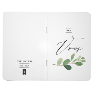 Geloften Boek Custom Minimalist Greenery Waterverf Journal