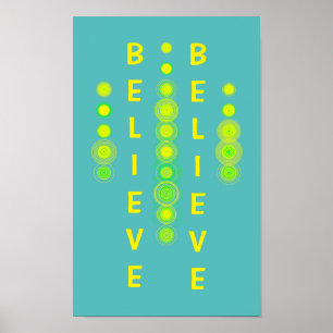 Geloof Abstract Art Motivatie Poster
