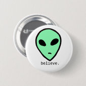 Geloof Alien Button (Voorkant /achterkant)