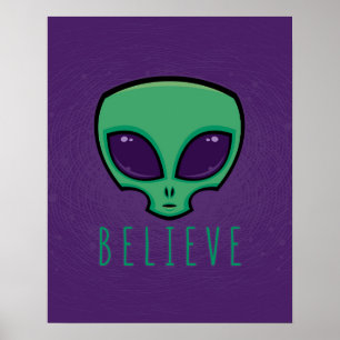 Geloof Alien Head Poster