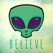 Geloof Alien Head Raamsticker (Vel 3)