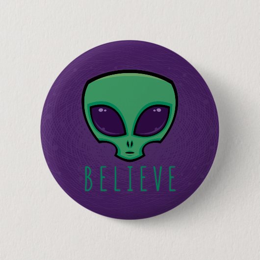 Geloof Alien Head Ronde Button 5,7 Cm (Voorkant)