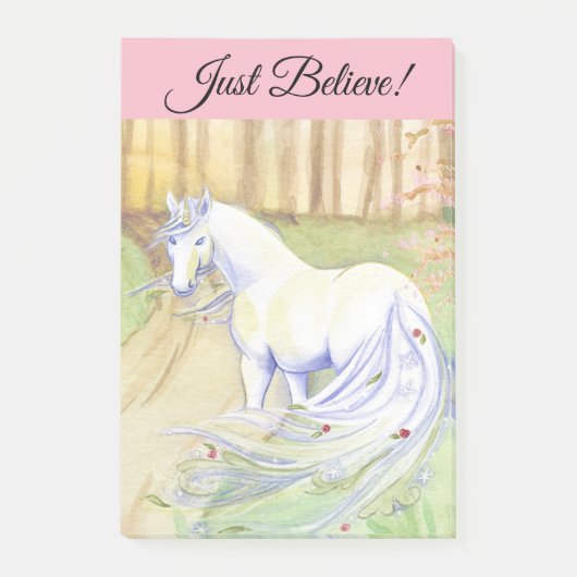 Geloof alleen maar Unicorn Post-it® Notes (Voorkant)