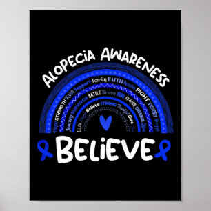 Geloof Alopecia Bewustzijn Maand Alopecia Poster