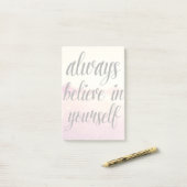 Geloof altijd in jezelf 2 post-it® notes (Op bureau)