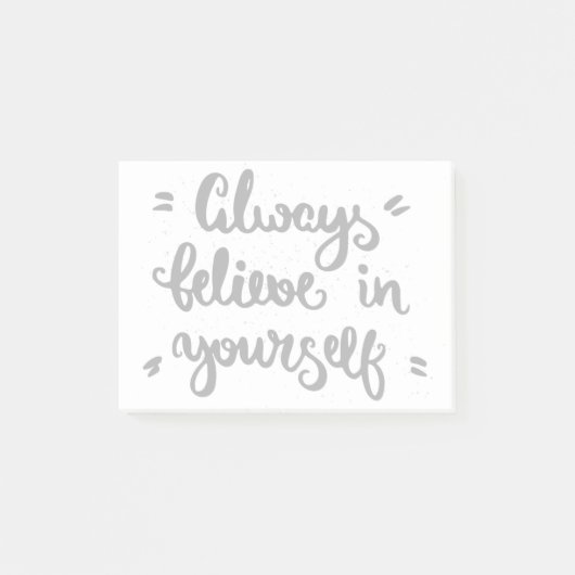Geloof altijd in jezelf post-it® notes (Voorkant)