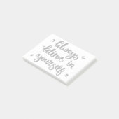 Geloof altijd in jezelf post-it® notes (Schuin)