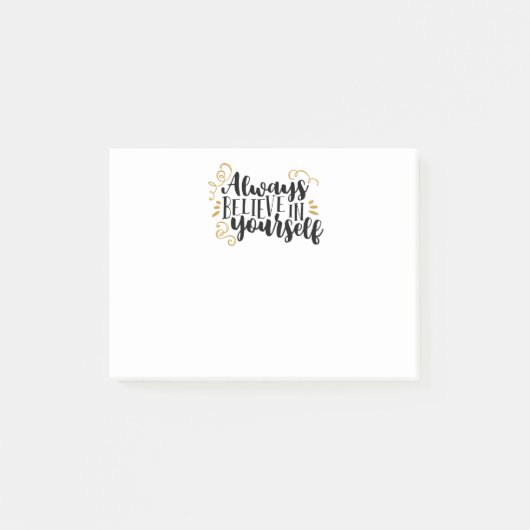 Geloof altijd in jezelf post-it® notes (Voorkant)