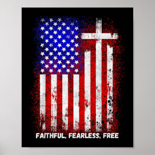 Geloof Angst Christelijk Kruis Jezus Christus Mann Poster