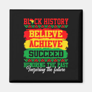 Geloof Bereik Succes Black History Month Zwart  Magneet