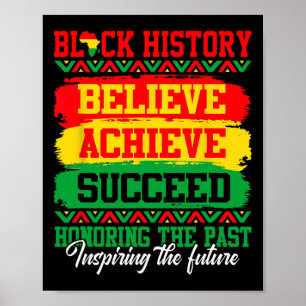 Geloof Bereik Succes Zwarte Geschiedenis Maand Zwa Poster