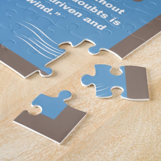 Geloof Bericht - Bijbelvers - Jakobus 1:6 - 8 x 10 Legpuzzel (Zijkant)