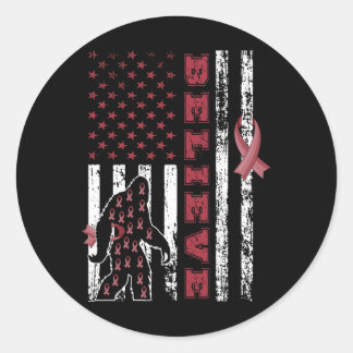 Geloof Bigfoot Amerikaanse vlag sikkelcelwet Ronde Sticker