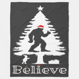 Geloof Bigfoot Cryptozoology Kerstboom Fleece Deken