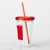 Geloof Bijbelvers Christelijk Geloof Rood Acryl Drinkbeker (Links)