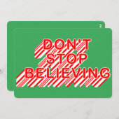 Geloof blijven - Kerstkaart Candy Cane Flat (Voorkant / Achterkant)