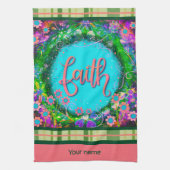 Geloof Bloemen Jouw naam Plaid Stijlvol Theedoek (Verticaal)