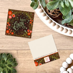 Geloof Bloemenhart Inspirerende Vriendelijkheid K Vierkante Visitekaartje